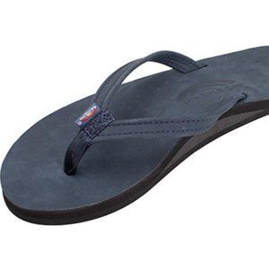 Rainbow Sandals Navy Thin Strap